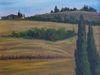 Paesaggi toscani - Trittico - 2 di 3  Olio su MDF - 35 x 25